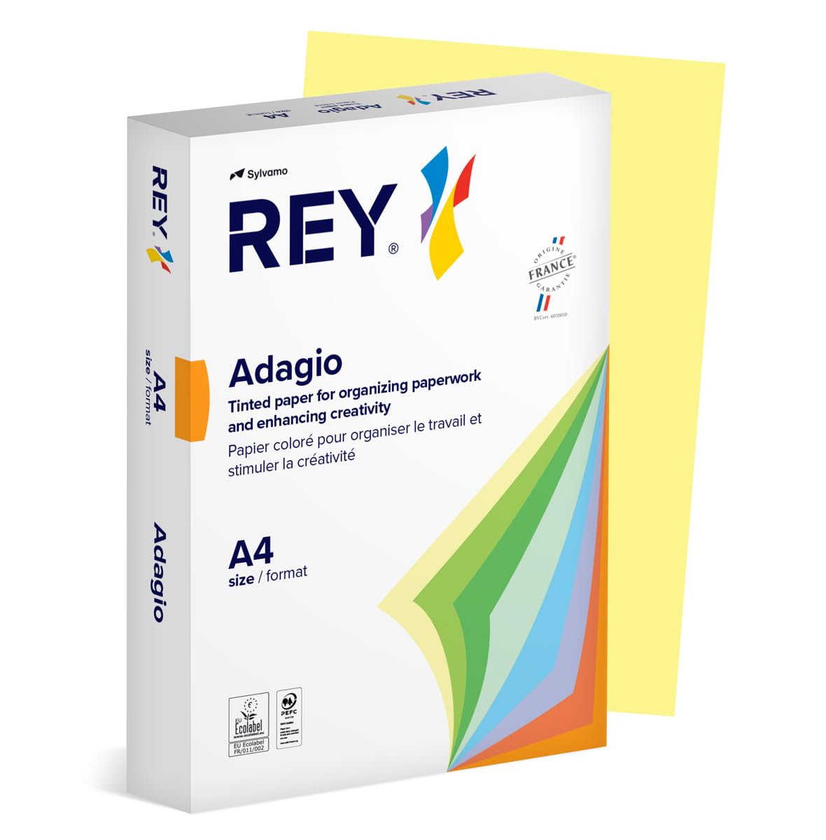 Adagio A4 160 gsm Rey Paper - Canary (Pack of 250 Sheets),201.1202,package may vary
