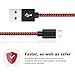 AOKER Micro USB Cable, [New] 3Pack 10FT Extra Long Nylon Braided [Fast Charger Cord] Sync and Charge for Android Devices, Galaxy S7 Edge/S6/S5/S4,Note 5/4/3,HTC,LG,Nexus (3x10ft Black Red)