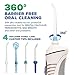 Professional Dental Water Flosser - Rechargable and Cordless - Oral irrigator with 3 Modes. Perfect for Teeth Cleaning and Braces - 4 floss tips & 4 hygiene tools included.