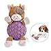 Petacc Pet Squeaky Toys Bite Resistant Toy Tooth Cleaning Toy Dog Toys Adorable Animal Collection, Cow Pattern
