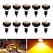 YINTATECH 10x Eagle Eye LED Bulbs 9W 12V Bumper Power Wheel Front Grill Light Truck Motorcycle Daytime Running DRL DIY Lighting Kit (23mm, Amber)