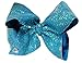 JoJo Siwa Large Signature Tiffany Blue Sequin Hair Bow Dance Hair Bow Cheerleader Bow