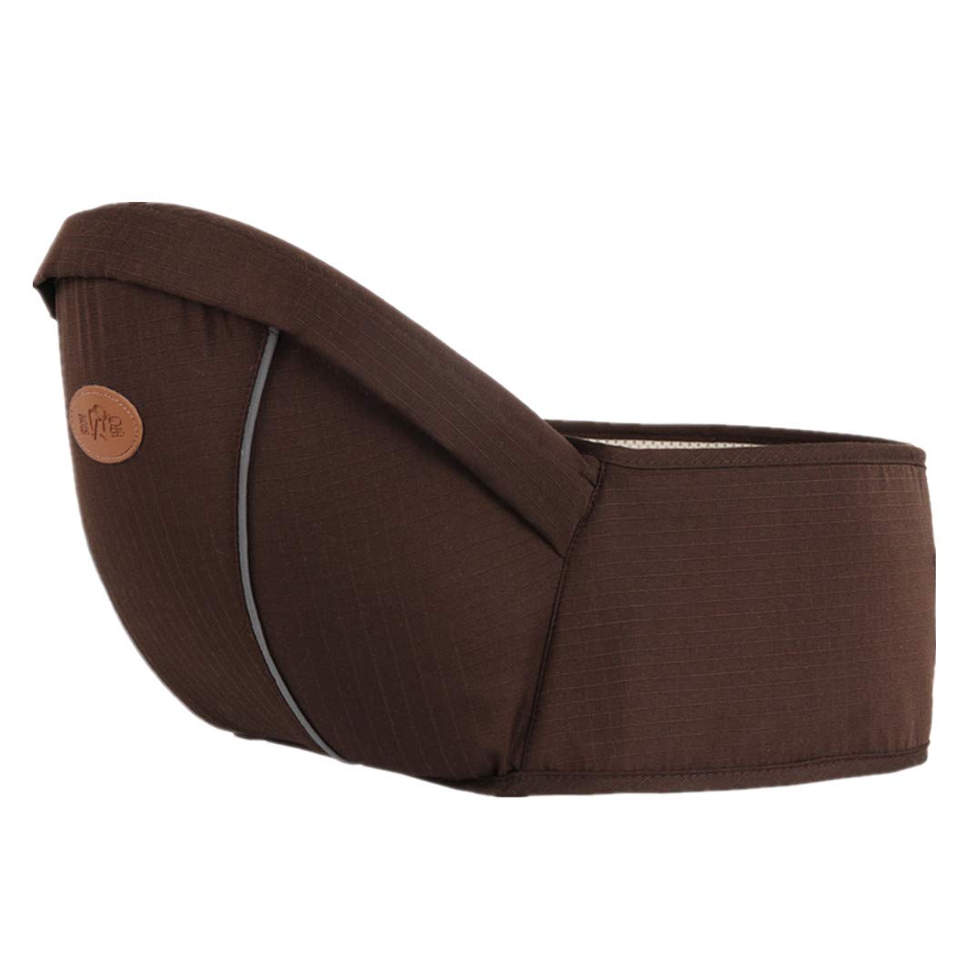 Ergonomic Hipseat Baby Carrier, Waist Stool Seat for Carrying Baby Toddlers, Light Weight and Labor Saving-Coffee