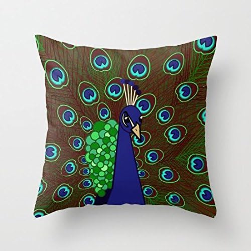 Peacock 06 Cushion Throw Pillow Cover 26 x 26 In