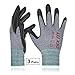 DEX FIT Nitrile Work Gloves FN330, 3D Comfort Stretch Fit, Durable Power Grip Foam Coated, Smart Touch, Thin Machine Washable, Grey X-Small 3 Pairs Pack