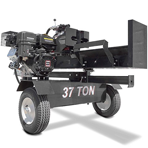 Titan Towable Gas Powered Hydraulic Pivoting Log Wood Splitter 37 Ton Pull Start