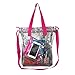 K-Cliffs Heavy Duty Clear Tote Deluxe See Through Messenger Work Bag Durable Transparent PVC Lunch Bag