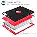 iPad 2 Case, iPad 3 Case, iPad 4 Case, BENTOBEN Heavy Duty Rugged Shock-Absorption/High Impact Resistant Hybrid Three Layer Armor Full Body Protective Case Cover for iPad 2/3/4 Retina - Black/Red