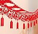 Chinese New Year Decorations Fu Chinese Spring Festival Home Décor Good Luck Red Hanging Garland for Living Room Bedroom Restaurant Decoration 6 Pack