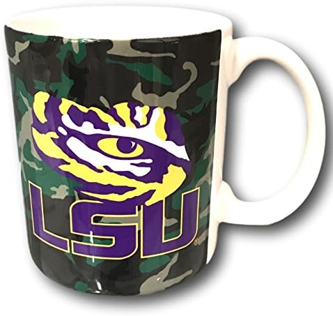 University of Louisiana LSU Tigers Ceramic Camoflauge Coffee Mug 11 Oz