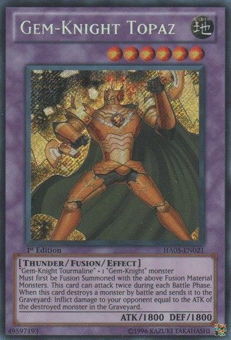 Yu-Gi-Oh! - Gem-Knight Topaz (HA05-EN021) - Hidden Arsenal 5 - 1st Edition - Secret Rare