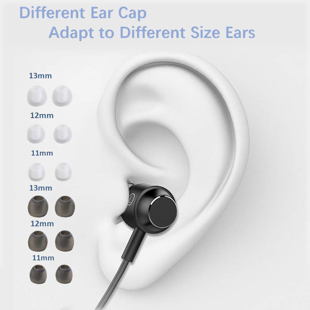 (2 Pack) Metal 3.5mm Wired Earbuds/Earphones/Headphones with Microphone and Volume Control Compatible for iPhone iPad iPod Laptop Samsung Galaxy Android Phone Mp3 Mp4 Player(Black+Rose Gold)