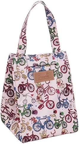 WOOSAL Cute Insulated Lunch Bag Lunch Tote Cooler Bag for Women Kids (Bicycle)