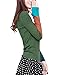 Allegra K Women Color Block Thumb Hole Sleeve Top Slim Fit T Shirt S Dark Green