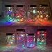 Cynzia 30LED Solar Mason Jar Lights, 8 Pack Jar Lid String Lights (No Jars), Waterproof Fairy Firefly Light for Garden, Patio, Outdoor, Yard, Lawn Decor(8 Colors)