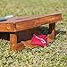 EastPoint Sports Full Size 4' x 2' Solid Wood Cornhole Game Set Bean Bag Toss - Features Storage Compartment, Carry Handle, and Return Ramp