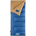 Coleman Brazos 20°F/30°F Adult Sleeping Bag, Cool-Weather Sleeping Bag with No-Snag Zipper & Stuff Sack, Machine Washable