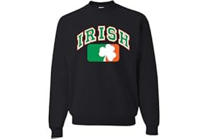 Wild Bobby Vintage White Lucky Charm Irish Clover St. Patrick's Day Unisex Crewneck Graphic Sweatshirt