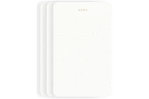 Pinesman - Elegant Desk Notepads for Professionals, Executive's Memo Pads, Minimalist, Gold Foiled, Dotted Layout, 3 Pack, 225 Sheets Total (75 Each), 6.3" x 3.9”, 80 GSM, Eco-friendly, FSC™ Certified Small Notepad