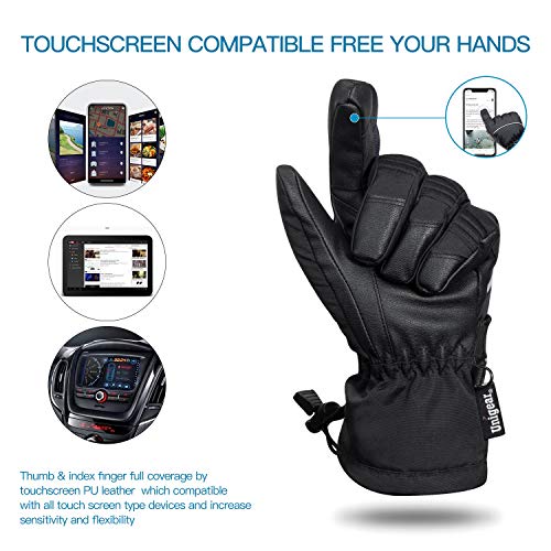 image for Unigear Ski Gloves, Waterproof Thinsulate Winter Warm Snowboard Snow T