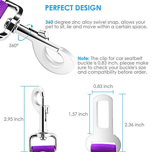 image for URPOWER Upgraded Dog Seat Belt 2 Pack Dog Car Seatbelts Adjustable Pet