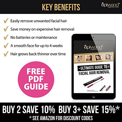 Epiwand Facial Hair Epilator For Women - Effectively Remove Unwanted Face Hair Without The Use of Tweezers or Expensive Laser Treatment, Waxing & Threading Systems - Includes Gift Box & Instructions Beauty & Personal Care, Shave & Hair Removal, Women's, Epilators, Groomers & Trimmers, Epilators