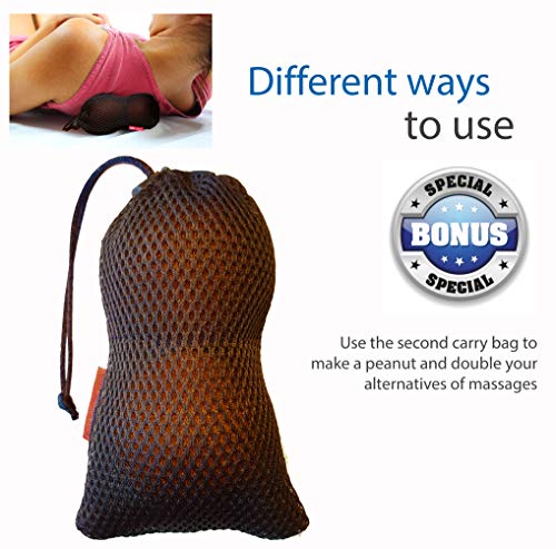 Limm Therapy Massage Ball Set - Lacrosse & Spiky Combo - 2 2.5 inches & 1 2.8 inches - Best Feet, Back & Neck - Rubber Balls for Pain Relief & Plantar Fasciitis - Includes Free Carry Bag - Thumbnail 5