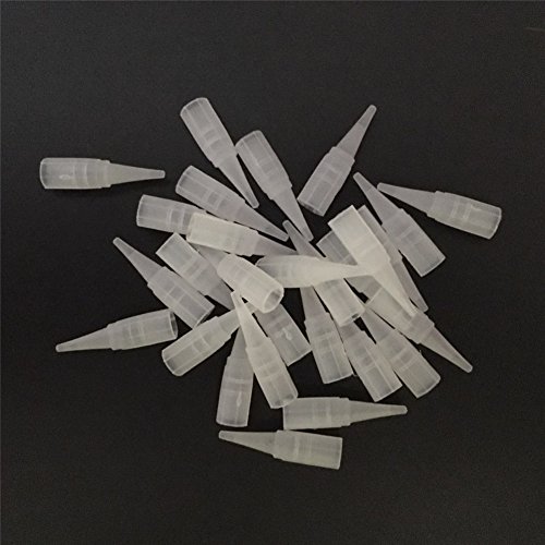 GD 100Pcs/bag 1RL Needle Caps Eyebrow Permanent Makeup Plastic Tips for Standard Tattoo Needles