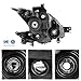 AKKON - For Maxima Halogen Type Black Bezel Projector Headlights Front Lamps Left + Right Side Replacement Set