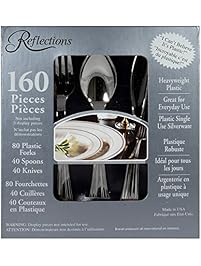 Reflections 160-Piece Plastic Silverware