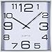 Bernhard Products Square Wall Clock 11 Inch Silent Non-Ticking Quartz, Large Decorative Battery-Operated Clocks, Elegant Gray - for Home/Office