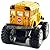 12 pcs in Box: 4" Monster Wheel Short School Bus, Pull Back Action (Yellow)