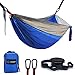 Camping Hammock, Lightweight Portable Garden Double Hammocks - Premium Nylon Parachute Hammock with Tree Straps for Backpacking Travel Beach Yard