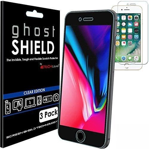 TECHGEAR [3 Pack] Screen Protectors to fit iPhone SE 5G 2022/2020, iPhone 8, iPhone 7 4.7" [ghostSHIELD Edition] Genuine Reinforced Flexible TPU Screen Protector Guard Covers with Full Coverage