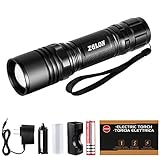 Zglon LED Flashlight Rechargeable Torch with Adjustable Zoomable Focus and 5 Light Modes Tactical flashlights