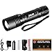 Zglon High Lumens Super Bright Tactical LED Handheld Flashlights Torch with Adjustable Zoomable Focus 5 Tac Light Modes and 18650 Battery