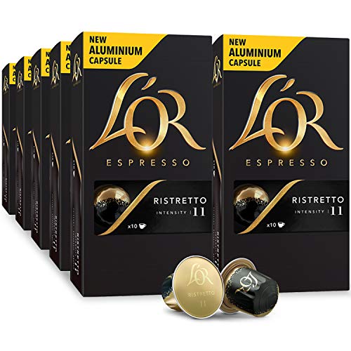 LOR Espresso Pods, 100 capsules Ristretto, Single cup Aluminum coffee