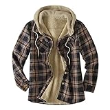 Men's Winter Thermal Flannel Shirt Plaid Jacket