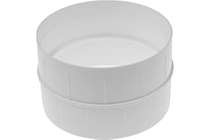 ECOPRO VENT Plastic 4" inch Inline Duct Connector. Exhaust/Inlet Connector for Flexible or Straight Duct. - Connector Size 3.9"