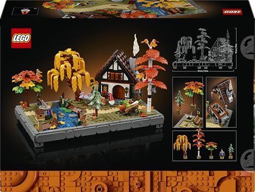LEGO Icons Herbstlicher Landhausgarten - umgestaltbare Schreibtischdeko für Erwachsene - Tiere Minifiguren - Modellbau im Landhausstil - Kreatives Bauset - Geschenk für Männer & Frauen - 11372 9