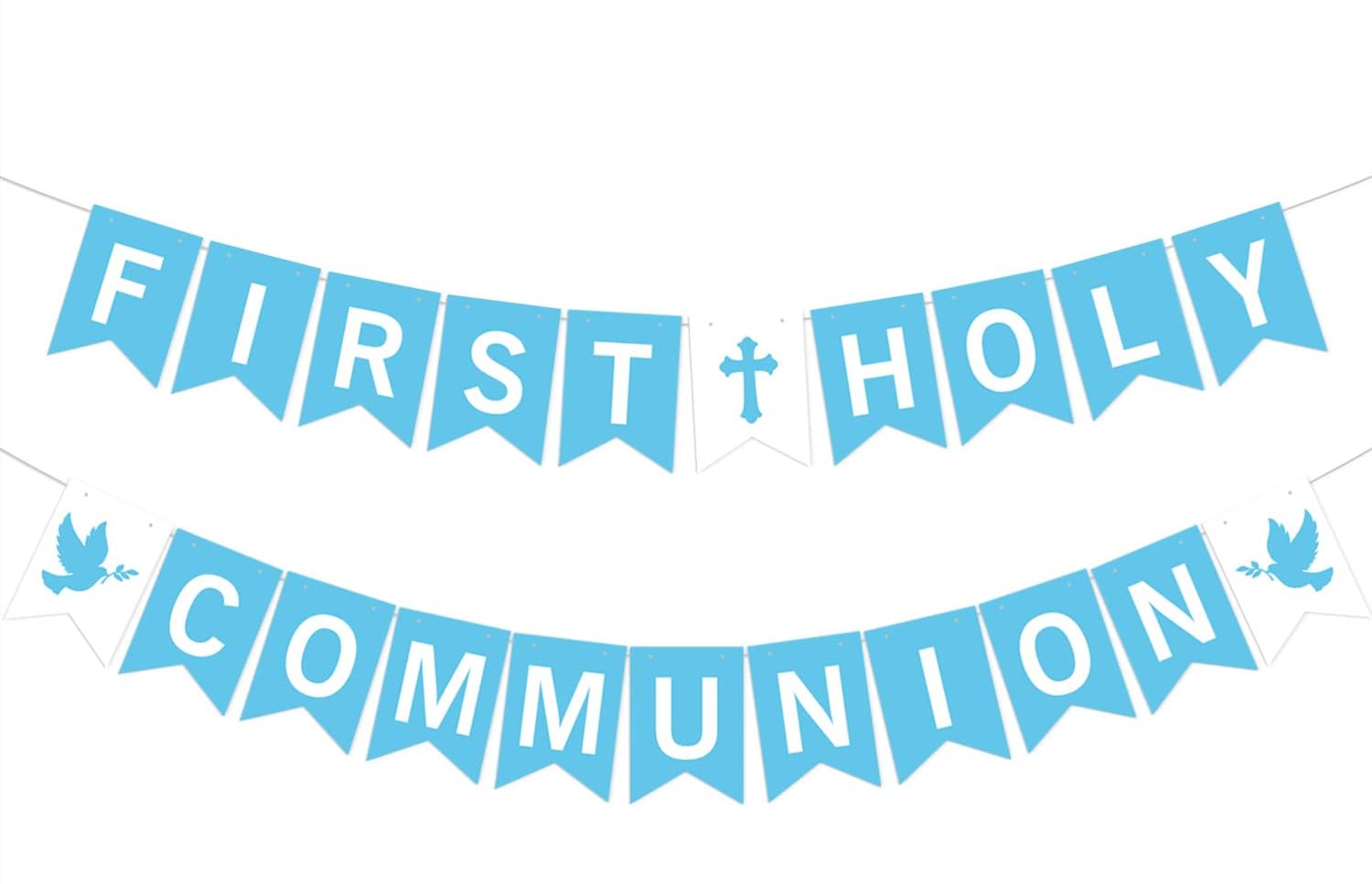 Elicola First Communion Decorations for Boys First Holy Communion Party