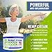Hemp Cream for Pain Relief - 60,000 MG American Hemp Extract - Natural Treatment with Emu Oil, Arnica, MSM & Menthol for Muscle, Joint, Sciatica & Back Pain - Made in USA - Omega 3-6-9 Infused