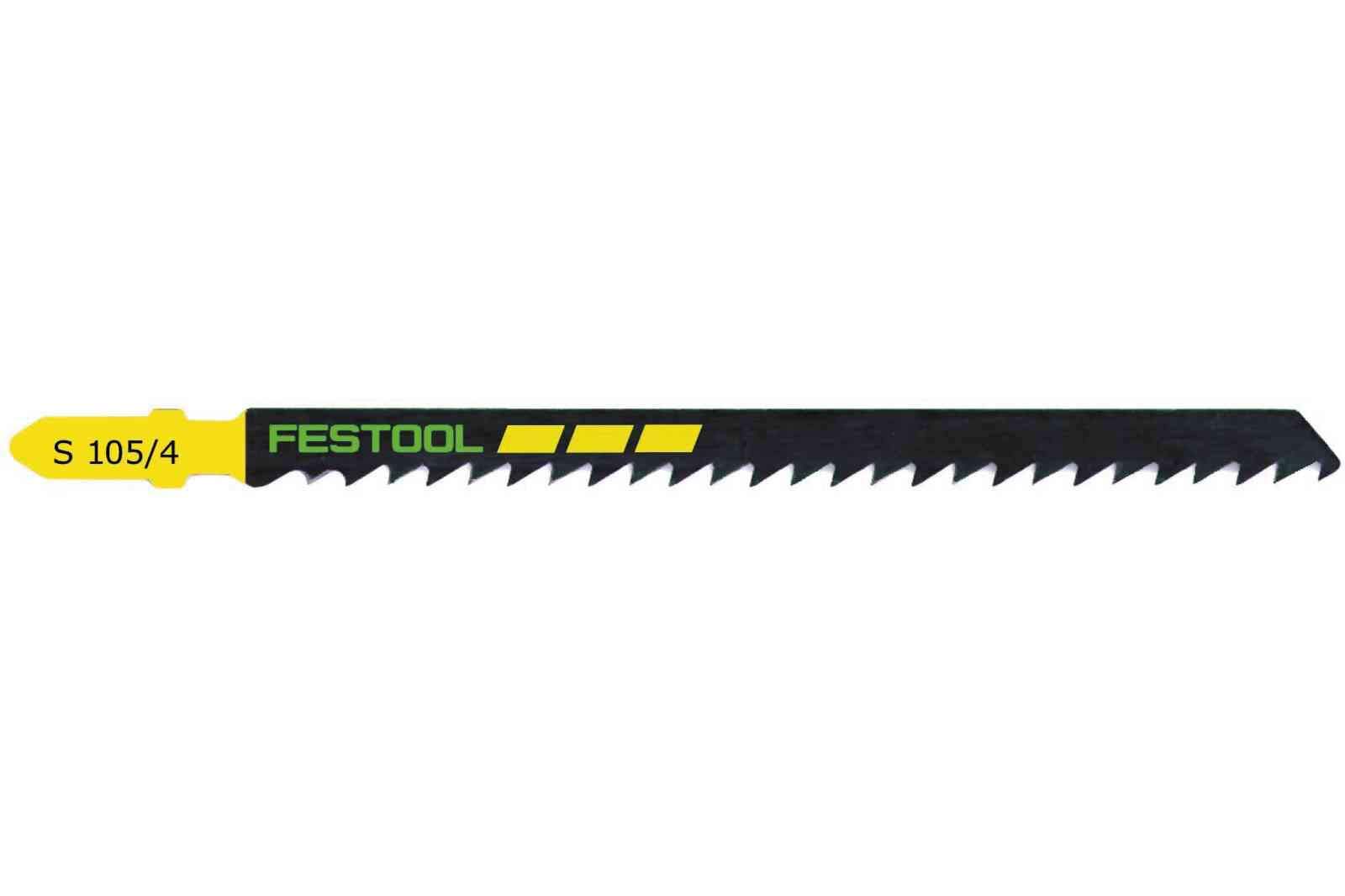 Festool 204315 Jigsaw Blade 5-Pieces, 4 mm Tooth Pitch, 105 mm Tooth Length