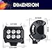 LED Light Bar, Offroad Town 2pcs 18w LED Work Pods Flood CREE Chips LED Fog Lights Unique Panel Design Driving Light for Jeep,Cabin,Boat,SUV,Truck,Car,ATV