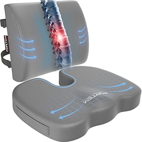 FORTEM Chair Cushion, Seat Cushion for Office Chair, Lumbar Support