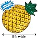 BigMouth Inc Giant Beach Blanket, Fun Summer Beach Towel, Large Size for Kids Teens & Adults, Quick Dry Microfiber Material - Pineapple, 6 Feet Long