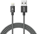 iPhone Charger, Anker 6ft Nylon Braided USB iPhone Cable with Lightning Connector [Apple MFi Certified] Ultra-High Lifespan Sync and Charge Cable for iPhone 6/ 6 Plus/ 6s, iPad Air 2, iPad Pro and More (Space Gray)