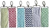Chevron Lip Balm/Chapstick Holder with Clip - Pack of 6 Fun Colors