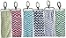 Chevron Lip Balm/Chapstick Holder with Clip - Pack of 6 Fun Colors