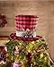 Plaid Top Hat Christmas Tree Topper Ornament - Indoor Holiday Tree Accent